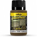 Vallejo European Splash Mud effect (40ml Bottle) Hobby and Model Acrylic Paint #73801