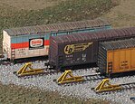 Walthers 933-2605 N Scale Track Bumpers – Built-Up Dark Gray – Pack Of 5
