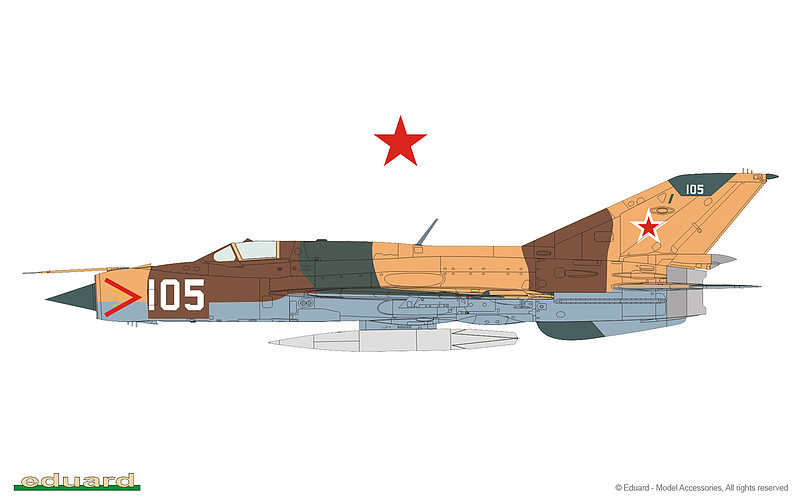 Maquette Avion ZF756 Plastikovy - MiG-21 MF/bis/SMT - Échelle 1/48 - Contenu Neuf
