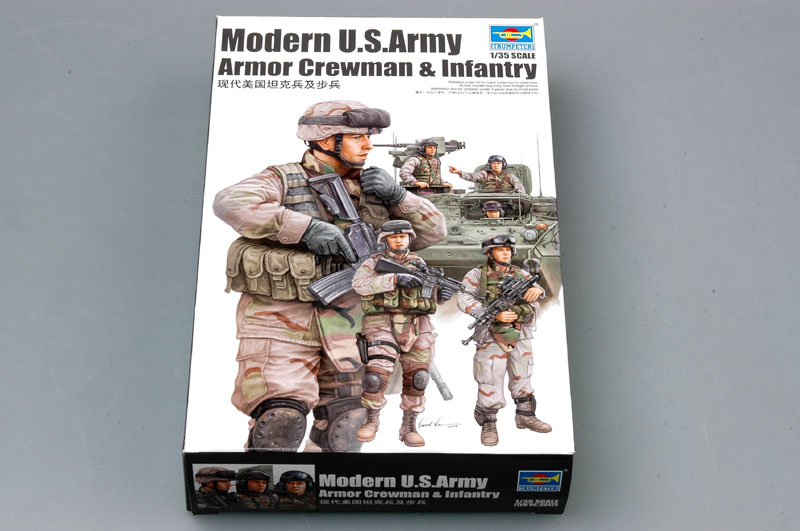 TRUMPETER 415 1:35 Modern US Army CH-47D Crew and Infantry 5 Figures FREE SHIP 