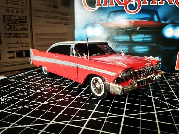 AMT 1958 Plymouth Christine Car (Red) Plastic Model Car Kit 1/25