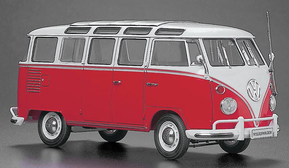 Hasegawa 1/24 Scale Model Car Kit VW Volkswagen Type 2 T1 Micro Samba Bus '1963