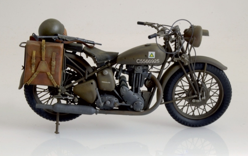 Wwii Triumph 3wh Motorcycle Plastic Model Motorcycle 19 Scale