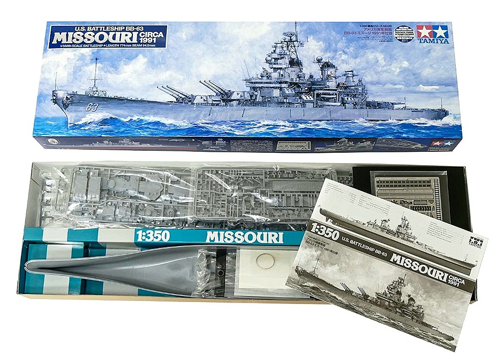 Tamiya US Battleship BB-63 Missouri Boat Plastic Model Military Ship Kit 1/350  Scale #78029