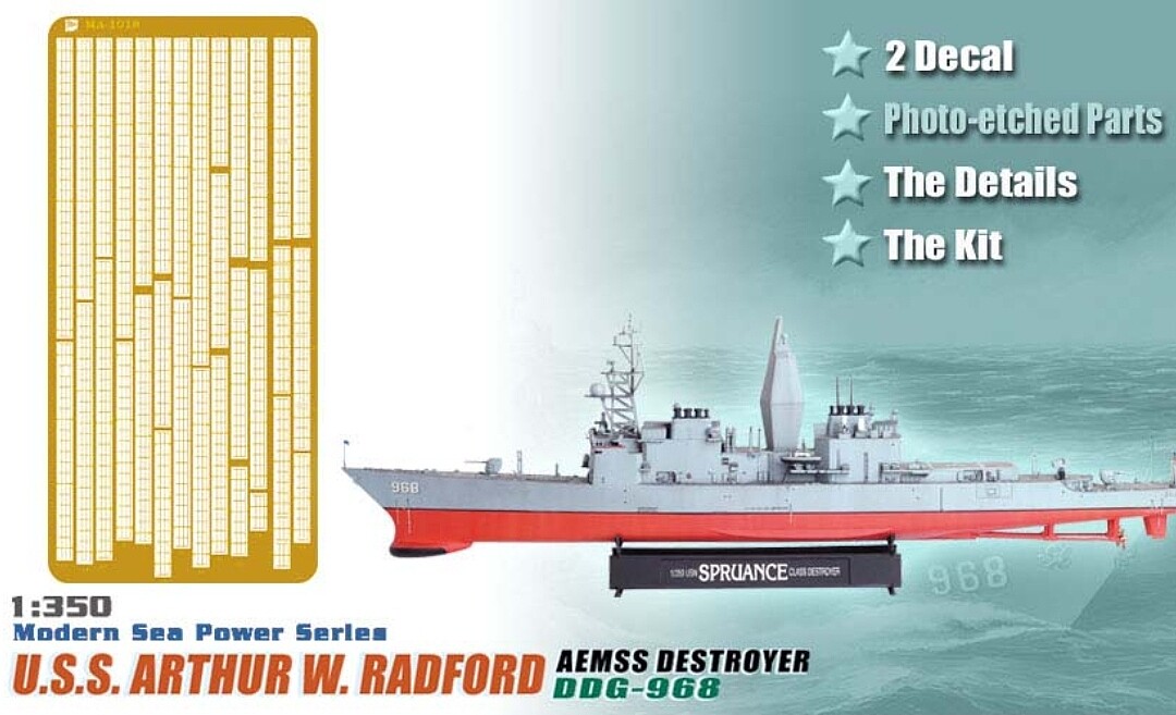 DML USS Arthur W Radford AEMSS Destroyer DDG968 Plastic Model Ship ...