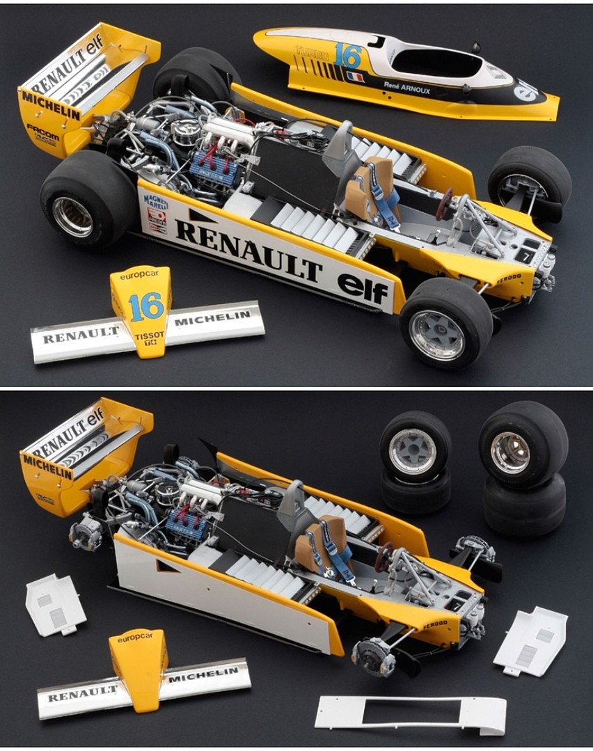 Italeri Renault RE20 Turbo Formula 1 Race Car Plastic Model Car Vehicle Kit  1/12 Scale #554707