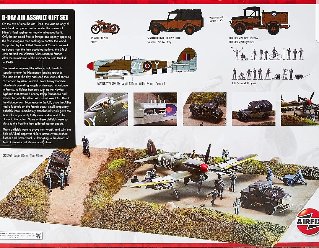 DDay Air Assault Gift Set with Paint & Glue Plastic Model Airplane