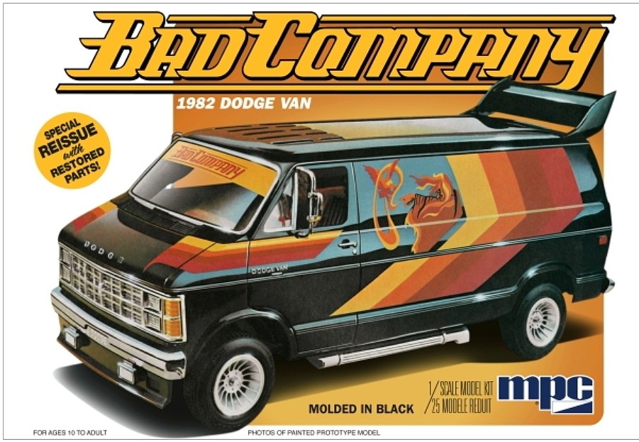 Gallery Pictures MPC 1982 Dodge Van Plastic Model Vehicle Kit 1/25
