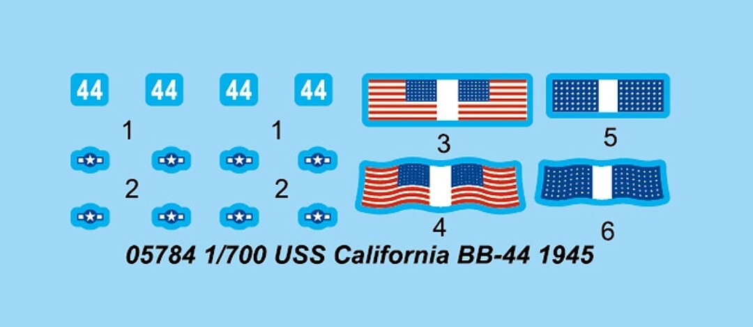 Trumpeter USS California BB-44 Battleship 1945 Plastic Model