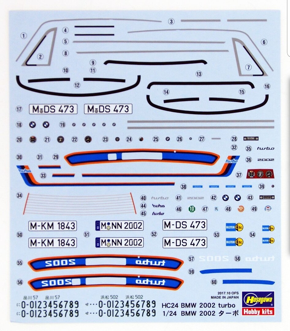 BMW 2002 Turbo Plastic Model Car Kit 1/24 Scale 21124