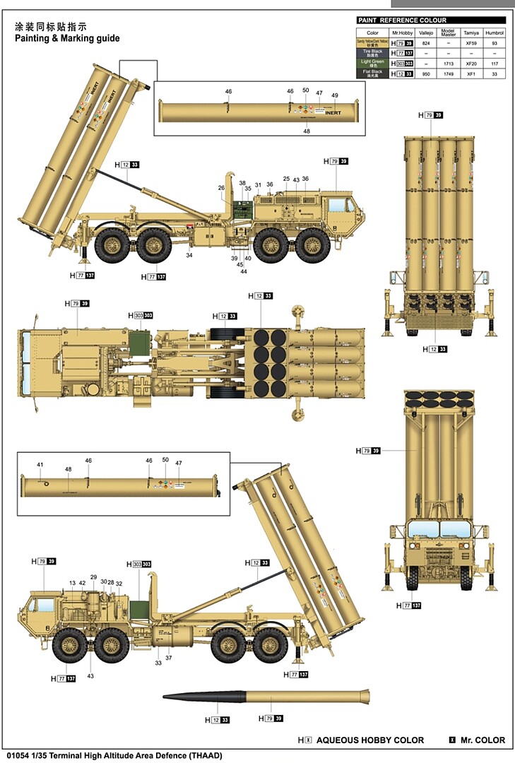 Us Terminal High Altitude Area Missile System -- Plastic Model Military 