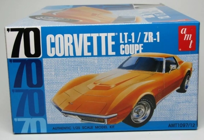 1970-72 Chevy Corvette Promo Molded Model Kit Parts Red 1:25