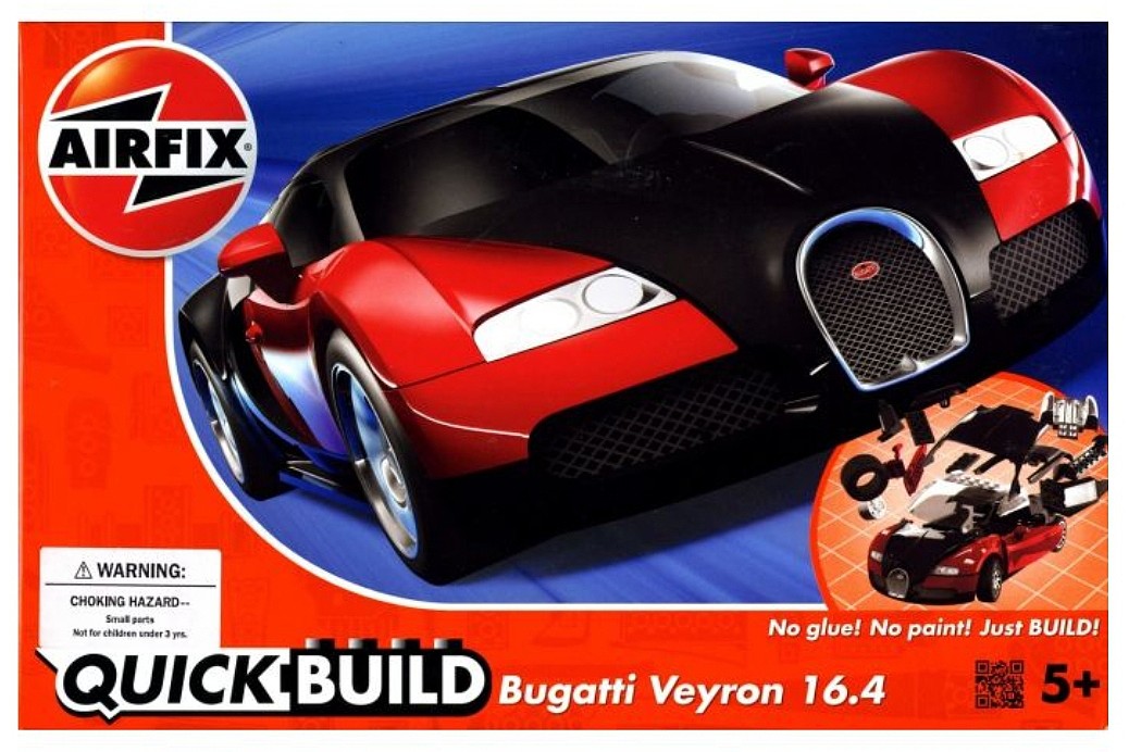 Airfix QUICK BUILD Bugatti Chiron Snap Plastic Model Car Kit J6044