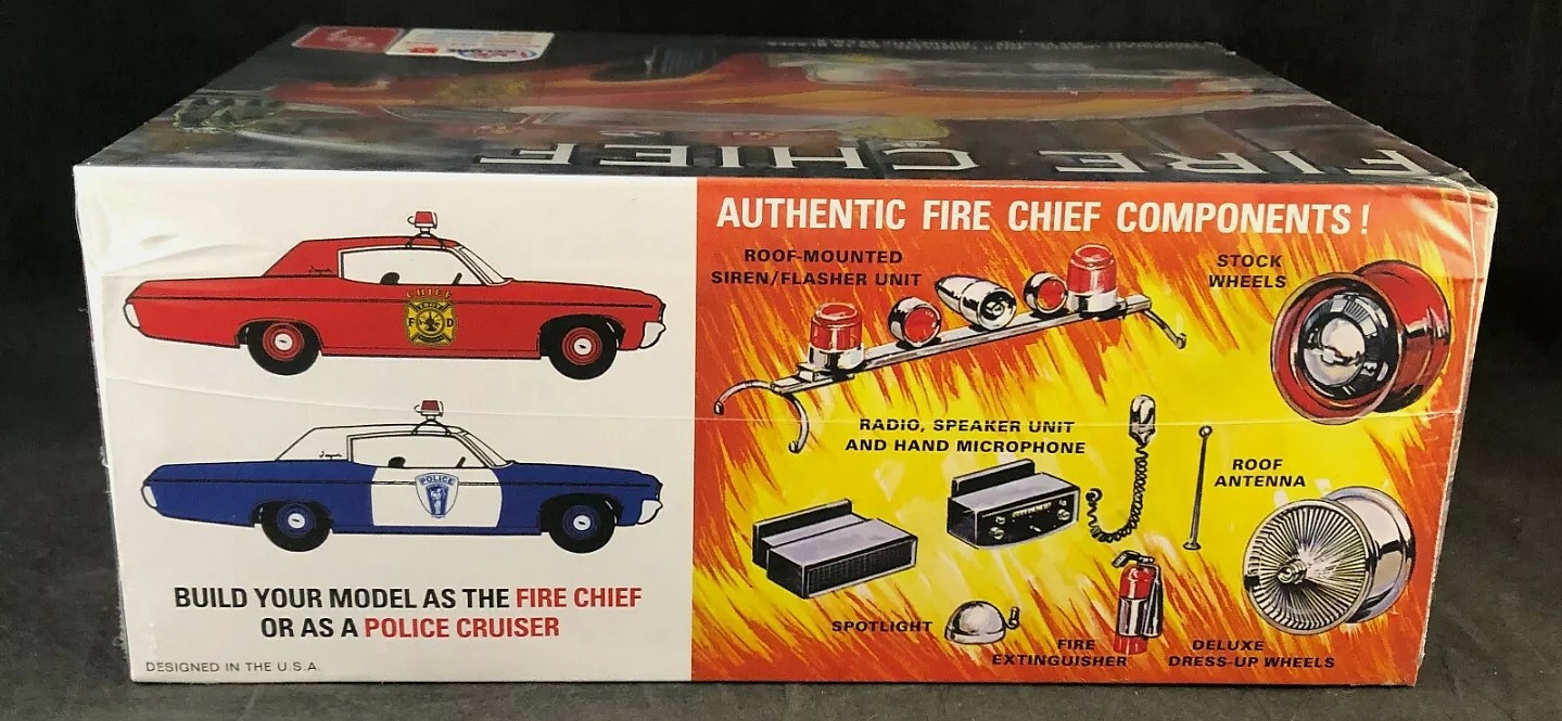 Fire Chief Police Decals & Instructions 1/25 Scale AMT 1970 Chevy Impala