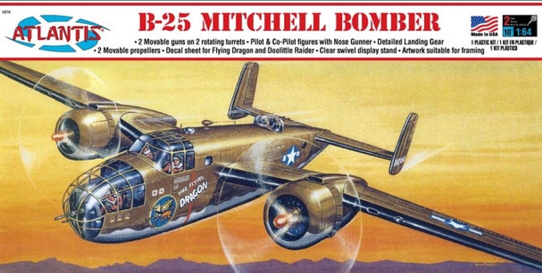 Airfix 6015 1/72 B25C/D Mitchell Bomber Model Kit - Small