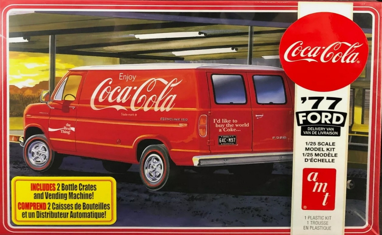 Coca-Cola 1:25 Scale Model Kit R2AMT1173 AMT 1977 Ford Van w/Vending Machine 