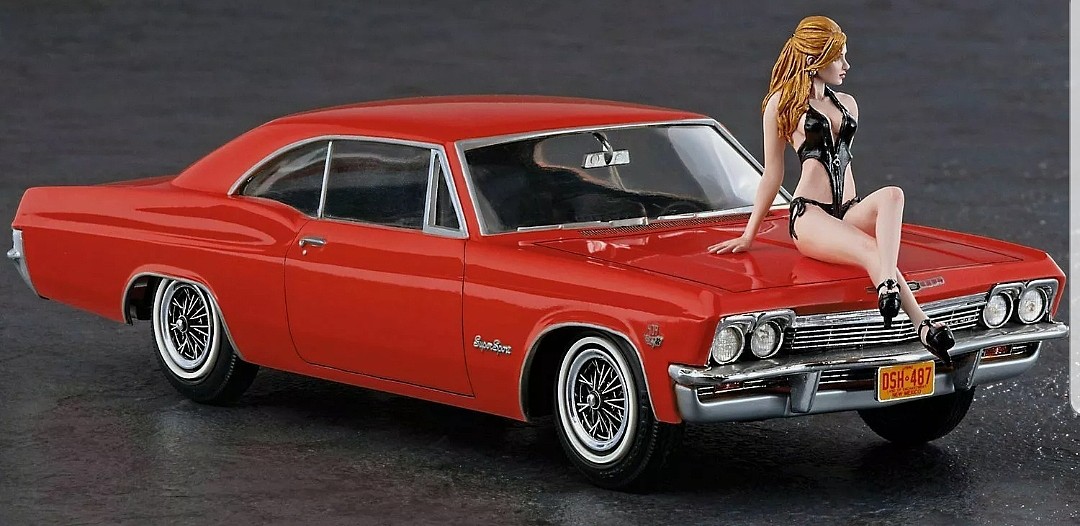 Girl figure plastic model kit 1/24 Hasegawa 52202 1966 Chevrolet Impala 409 SS 