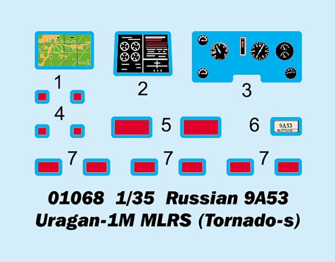 9A53 Uragan-1M MLRS Multiple LRS -- Plastic Model Military Vehicle Kit ...