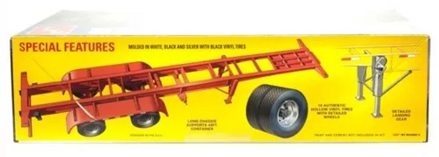 AMT 40' Semi Container Trailer Plastic Model Truck Vehicle Kit 1