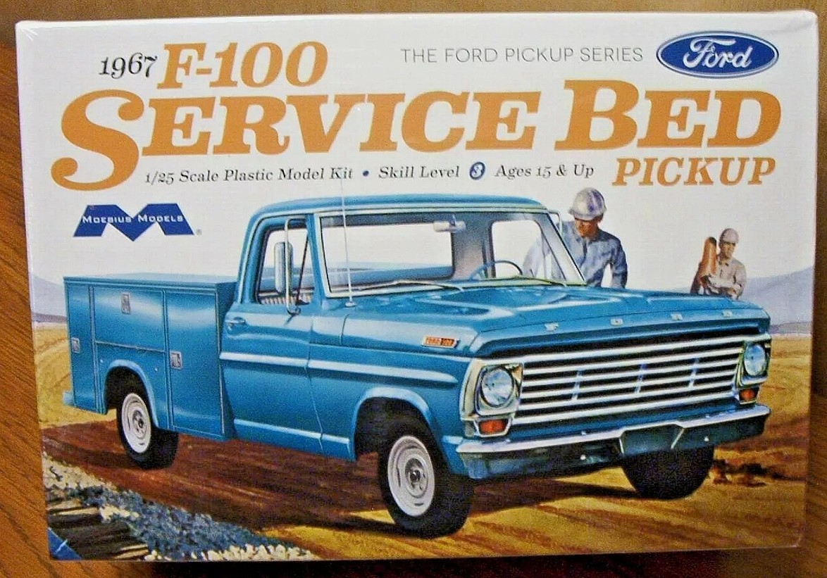 Moebius 1//25 1967 Ford F100 Service Bed Pickup Truck MOE1239-NEW