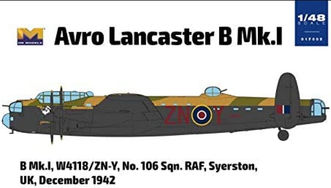 Avro Lancaster B Mk 1 Heavy Bomber Plastic Model Airplane Kit 1/48 Scale 01f005