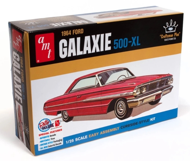 1964 Ford Galaxie -- Plastic Model Car Vehicle Kit -- 1/25 Scale ...