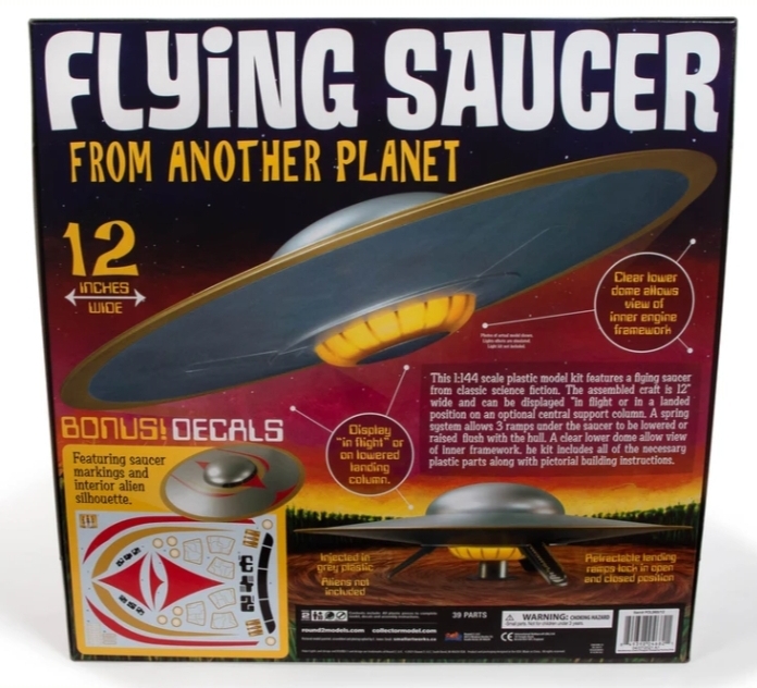 Flying Saucer 12' -- Plastic Model Spacecraft Kit -- 1/144 Scale -- # ...