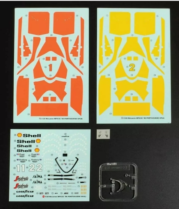 McLaren MP4/2C 1986 Portuguese GP Race Car Plastic Model Car Kit