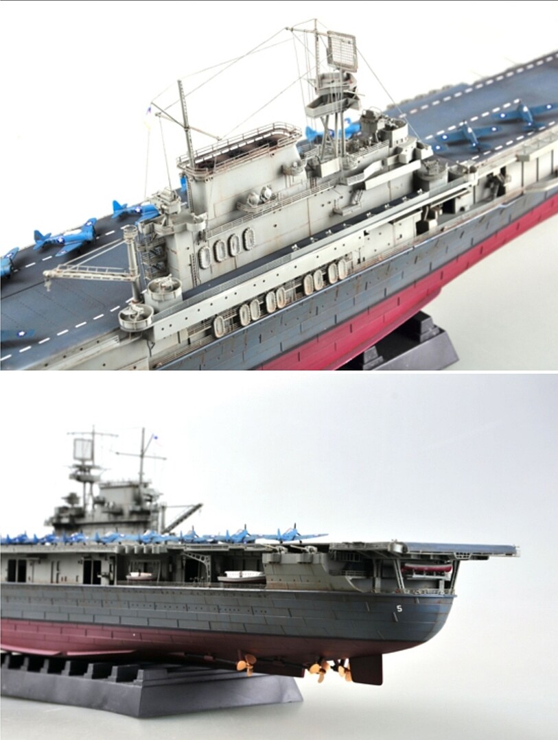 USS Yorktown CV-5 Aircraft Carrier -- Plastic Model Military Ship Kit ...