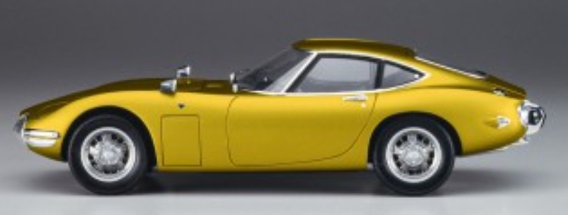 Hasegawa Toyota 2000GT Gold Car w/Resin Girl Figure Plastic Model