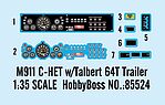 M911 C-HET w/Talbert 64T Trailer