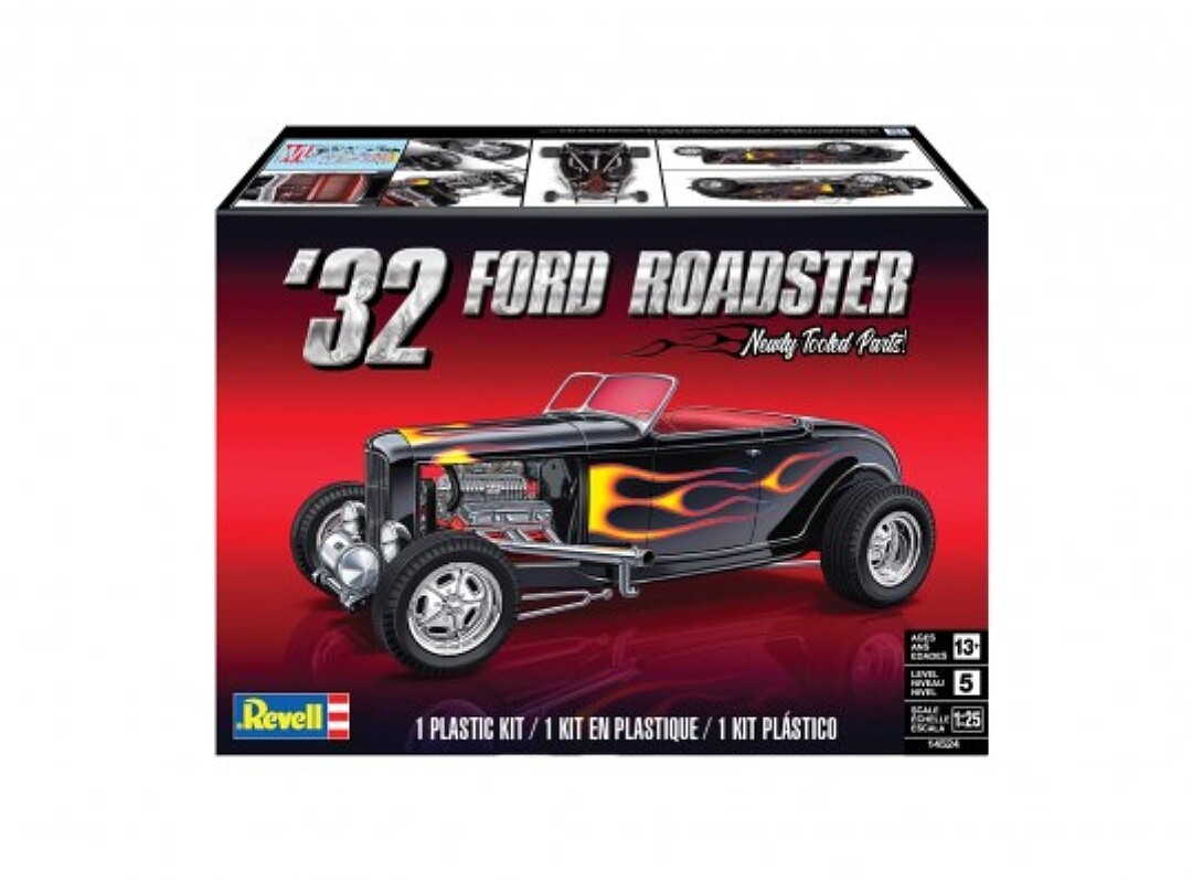'32 Ford Roadster Plastic Model Car Vehicle Kit 1/25 Scale