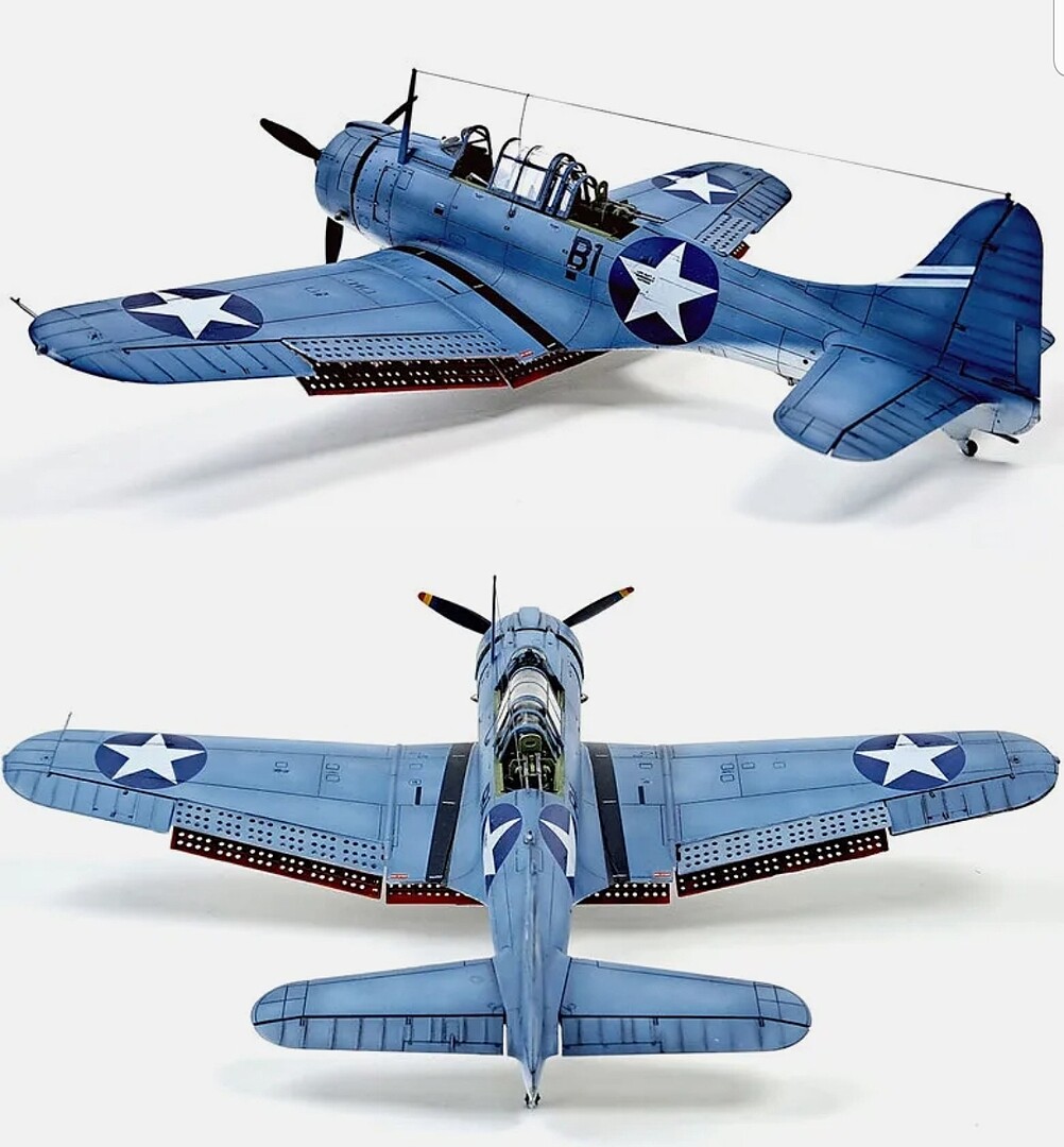 USN SBD3 Battle of Midway Plastic Model Military Aircraft Kit 1/48 Scale 12345