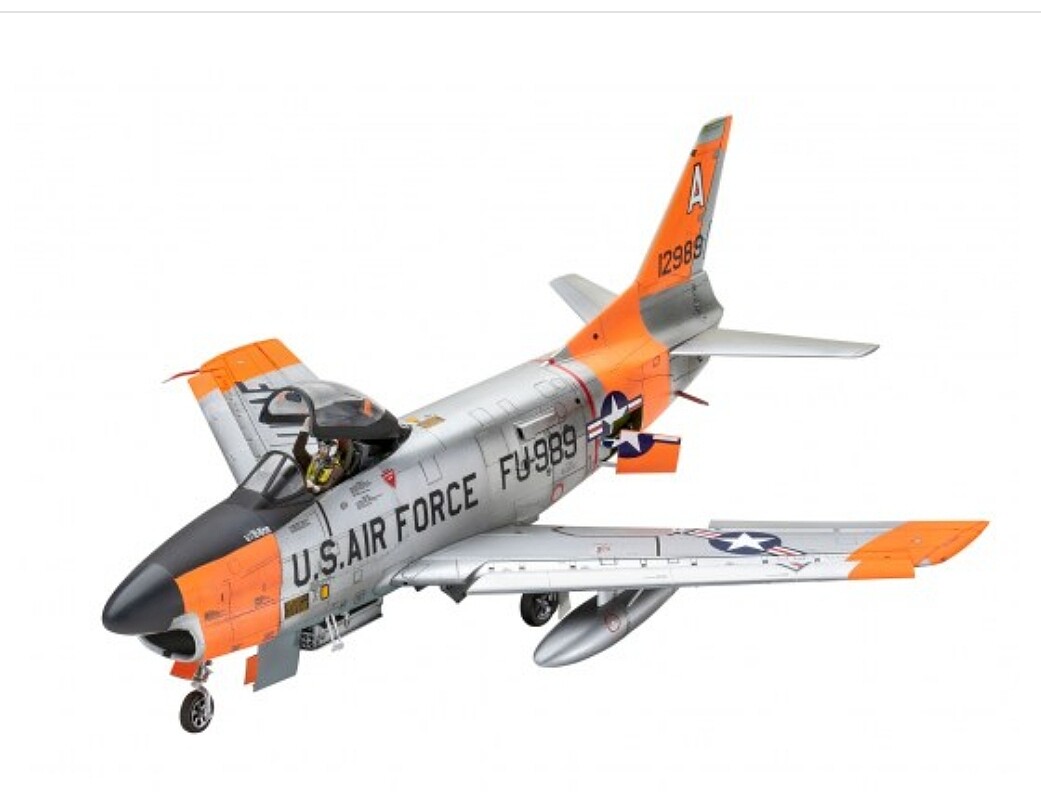 Revell-Germany F86D Dog Sabre Fighter with paint & glue Plastic Model  Airplane Kit 1/48 Scale #63832