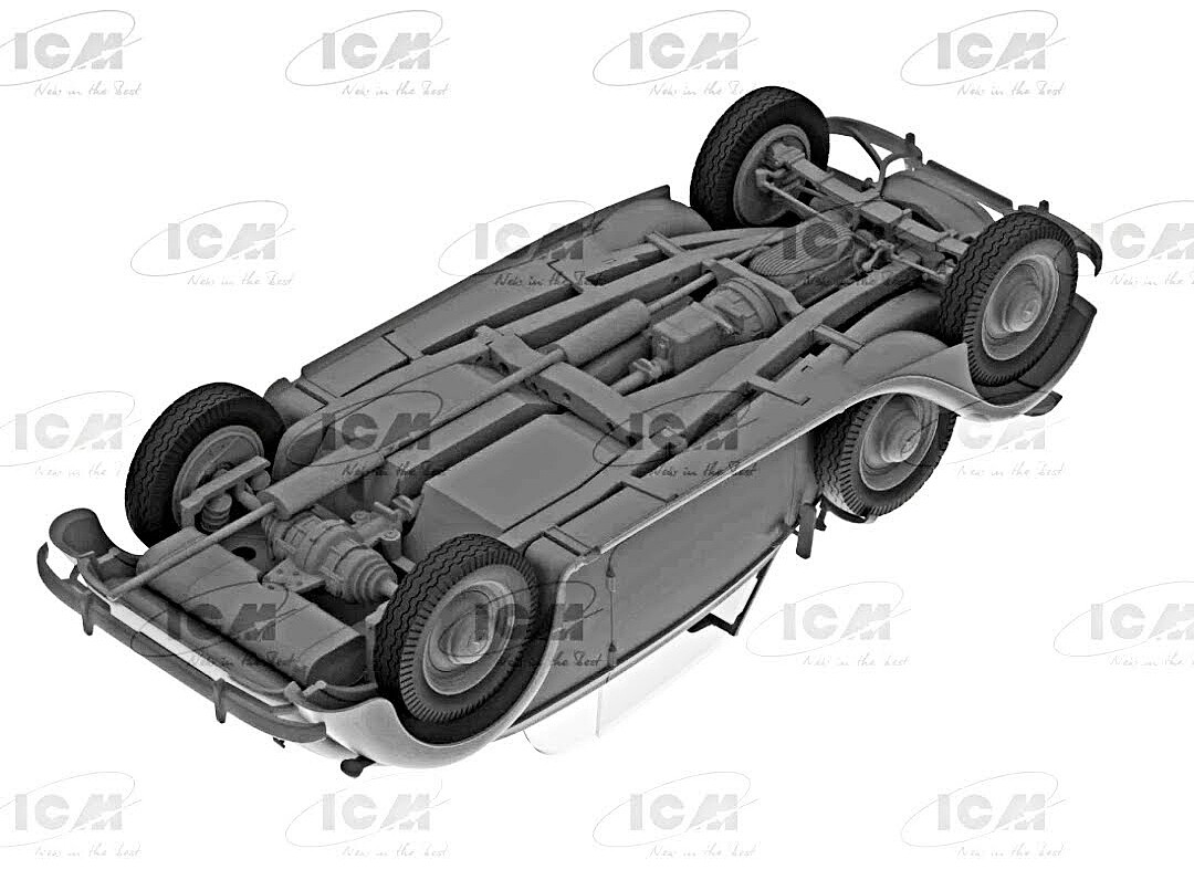ICM Type 320 W142 Cabriolet WWII Car Plastic Model Military Vehicle Kit  1/24 Scale #35540