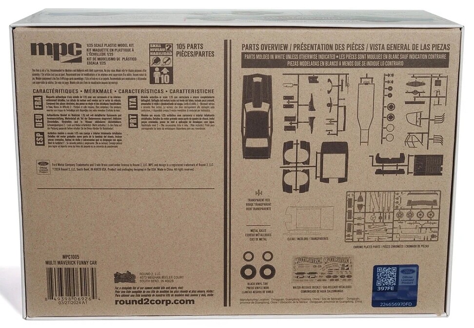 MPC Multi Maverick Funny Car 1:25 Scale Model Kit – Sealed Box