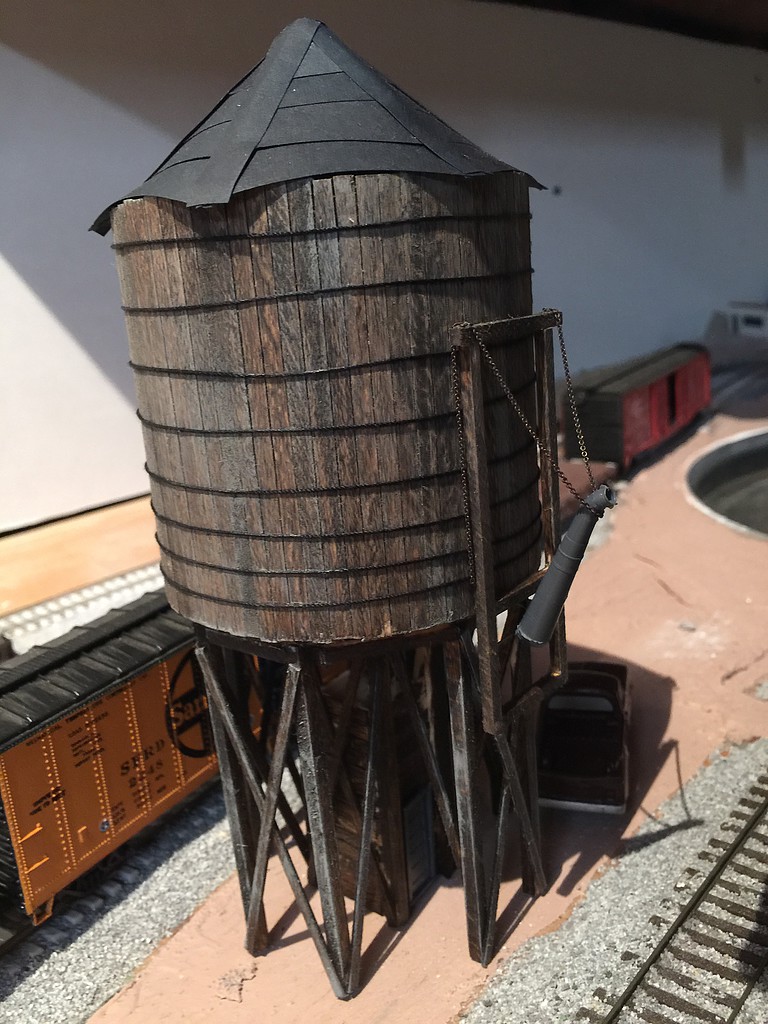 Branchline Wood Water Tower Kit HO Scale Model Railroad Building
