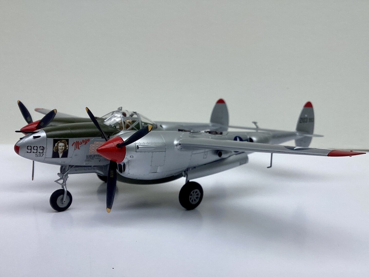 Lockheed P38J Lightning Fighter -- Plastic Model Airplane Kit -- 1/48 ...