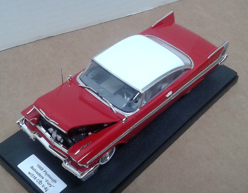 1958 Plymouth Christine Car (Red) Plastic Model Car Kit 1/25