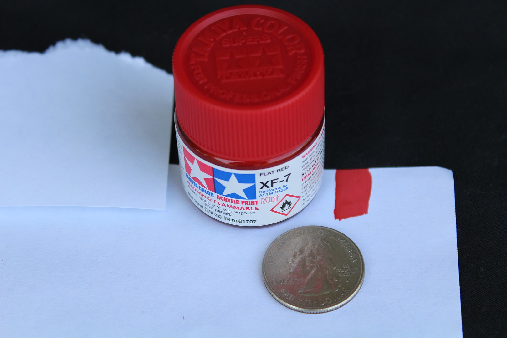 Tamiya Mini Acrylic model paint - XF-7 81707 Flat Red (flat)