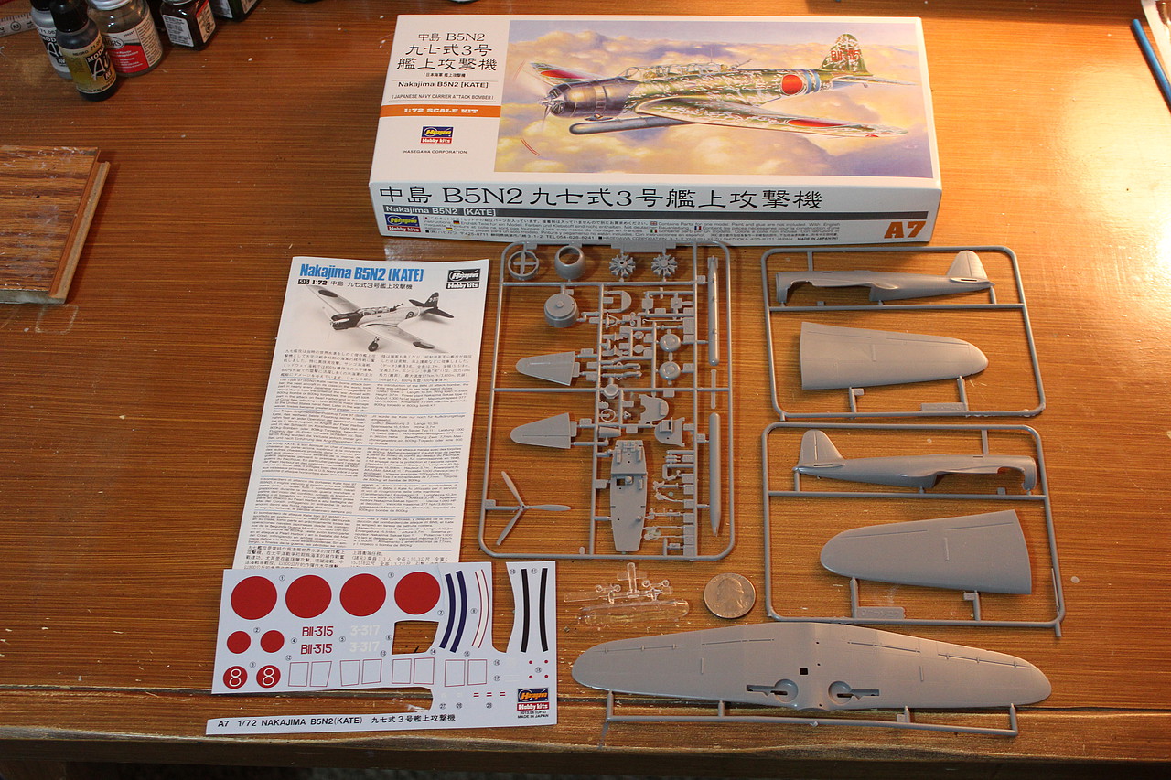 Nakajima B5N2 (Kate) -- Plastic Model Airplane Kit -- 1/72 Scale