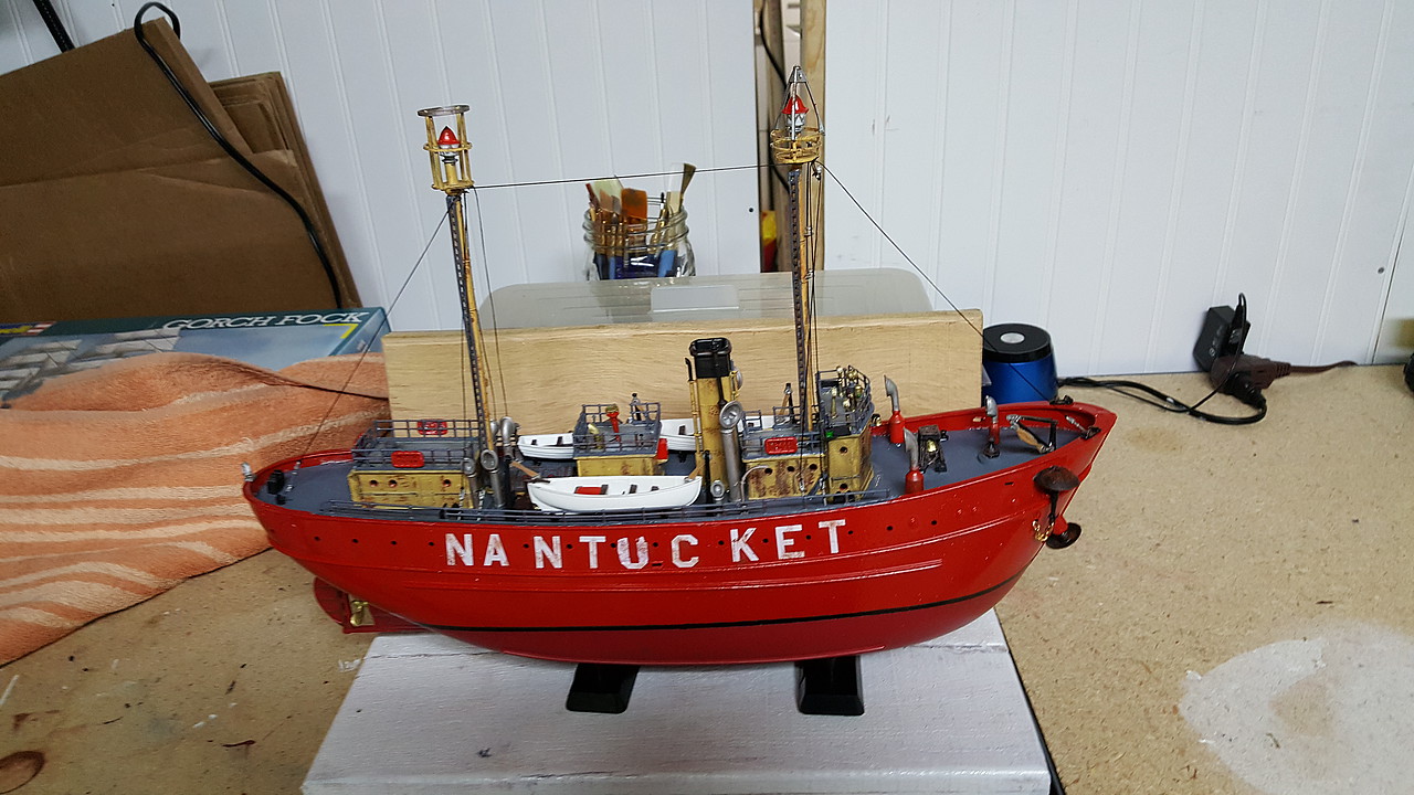 Lindberg 1/95 Scale Plastic Model- Nantucket Light Ship Kit # 70860