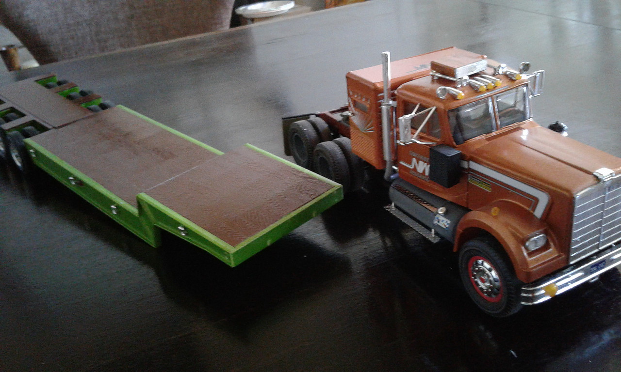 Amt Scale Lowboy Flatbed Semi Truck Trailer Plastic Model Kit | My XXX ...