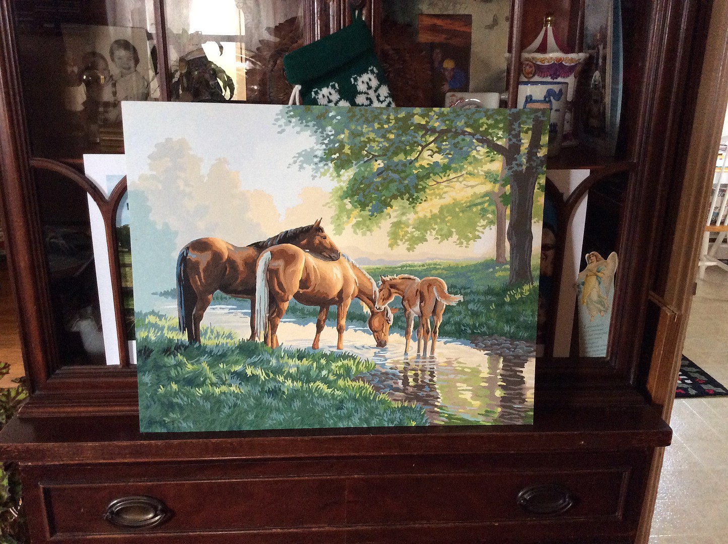 Horses by a Stream -- Paint By Number Kit -- #91159 pictures by ...
