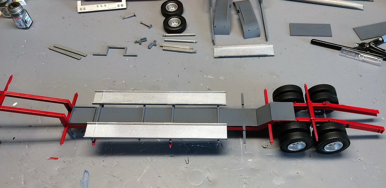 Auto Transport Trailer Plastic Model Trailer Kit 1/25 Scale