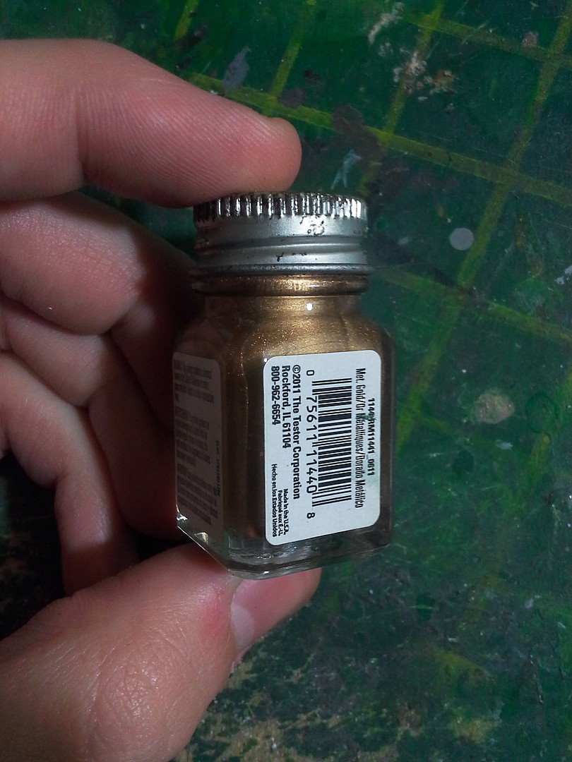 Gold Metallic 1/4 oz Hobby and Model Enamel Paint 1144tt