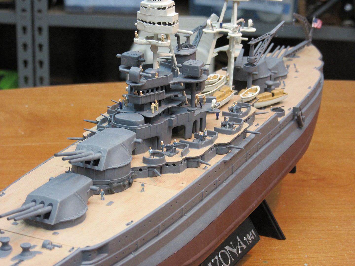 Uss Arizona Bb 39 Plastic Model Military Ship Kit 1350 Scale