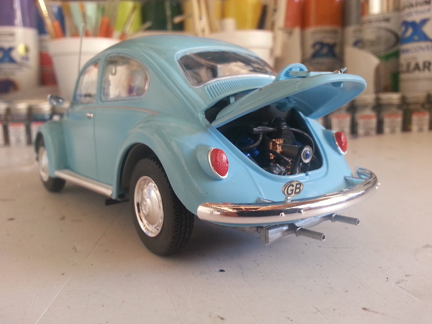 1968 VW Beetle Type 1 Plastic Model Car Kit 1/24