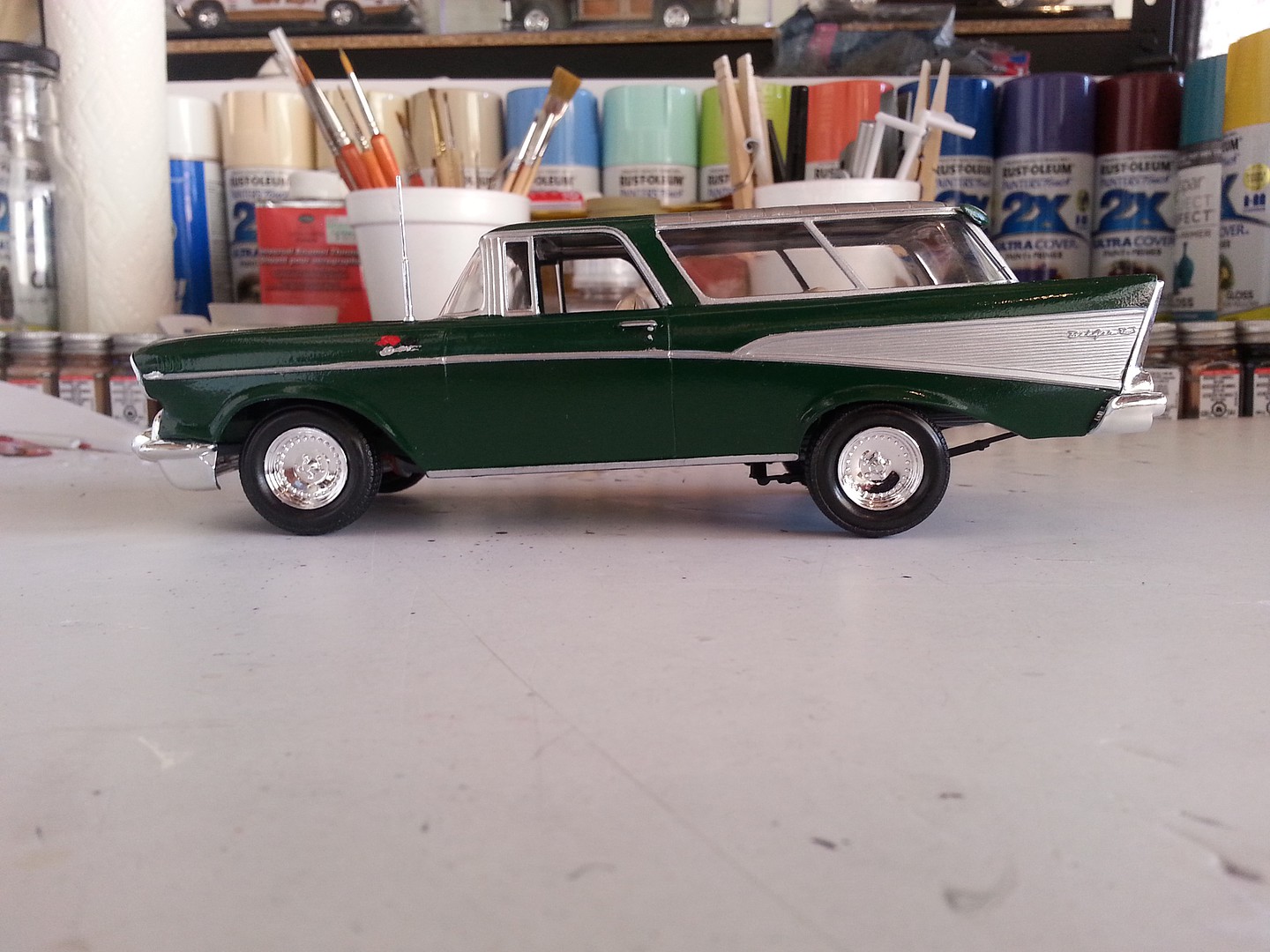 1955 Chevy Nomad Wagon -- Plastic Model Car Kit -- 1/16 Scale -- #1005 ...