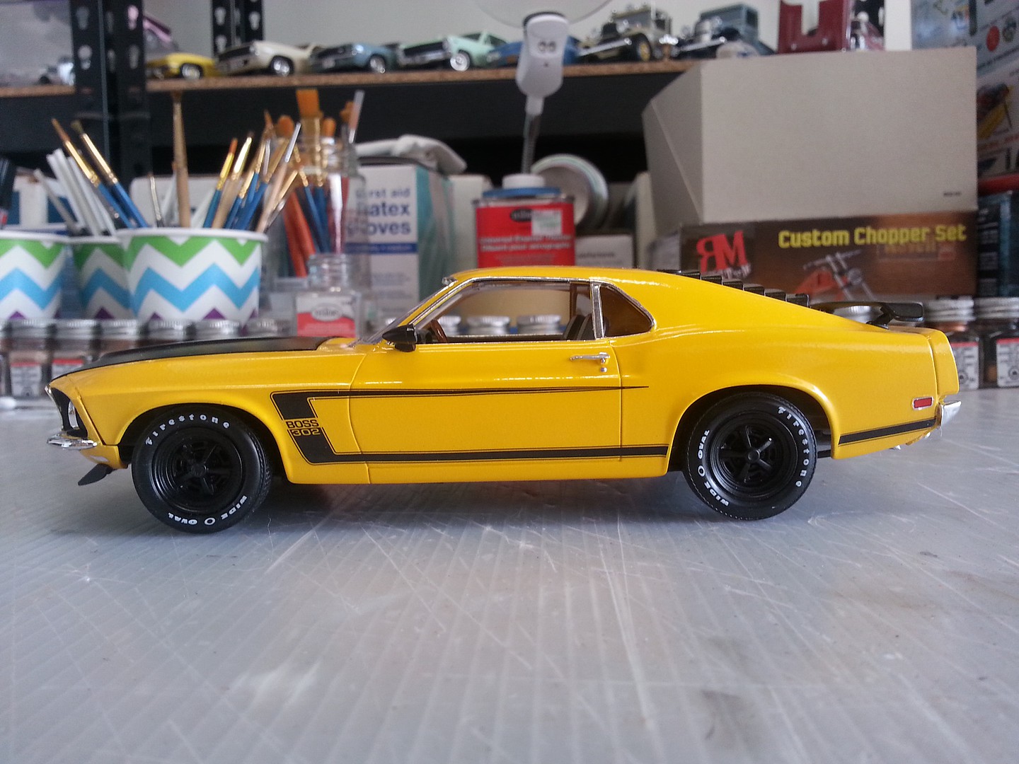 1969 Boss 32 Mustang -- Plastic Model Car Kit -- 1/25 Scale -- #854313 ...